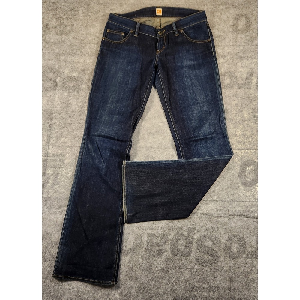 Boss Orange  Jeans Men's 32x32 Bootleg Dark Blue Low Rise Regular Fit